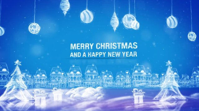 Merry Christmas and a Happy New Year background. animation. White stripes custom pictures