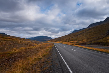 Beautiful view of Hvannadalshnukur mountain and Skaftafellsjokull glacier in Skaftafell National Park from Hringvegur Road - Ring Road IS1 - Iceland