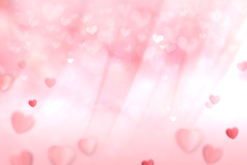 background with beautiful pink hearts - 311452155