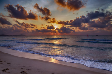 Nature background cloudy morning