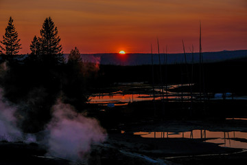 Sunset in Yellowstone