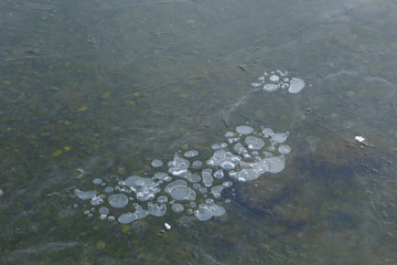 屈斜路湖のアイスバブル