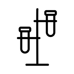 tripod for the test tubes icon vector. A thin line sign. Isolated contour symbol illustration