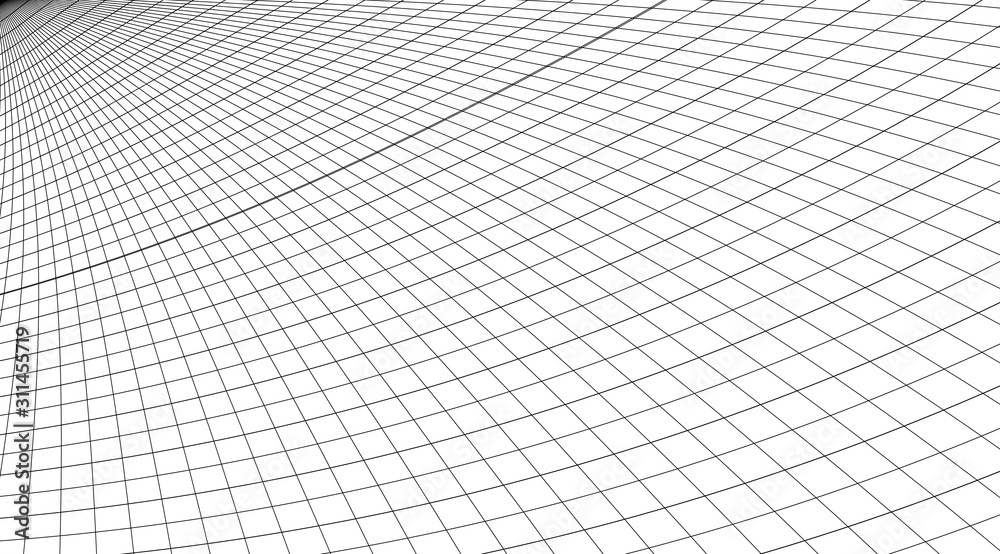 Aufkleber abstract warped grid futuristic background vector design.