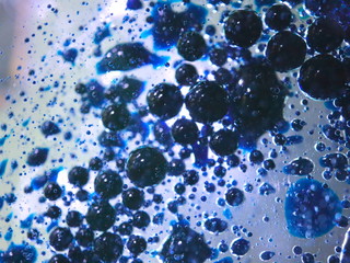 bubbles made from water and oil mixed