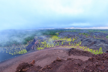 Panoramic view of the teide volcano
