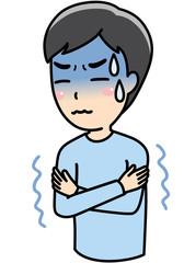 悪寒・寒気がする男性