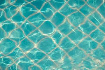 Reflect the waves and in the blue pool background