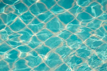 Reflect the waves and in the blue pool background