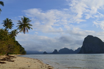 Fototapeta na wymiar Asian Tropical Beach - Las Cabanas Beach in El Nido, Palawan, Philippines