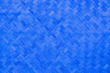 Old blue bamboo weave texture pattern