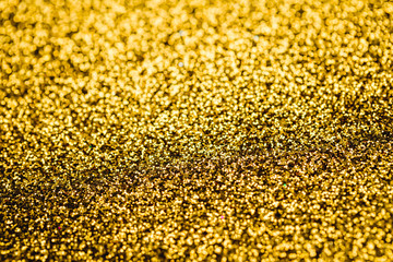 Abstract Golden glitter bokeh