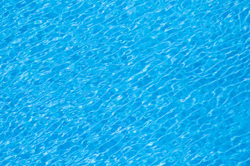 Blue color of wave and reflection