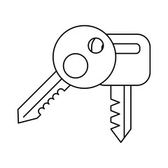 key house doors isolated icons