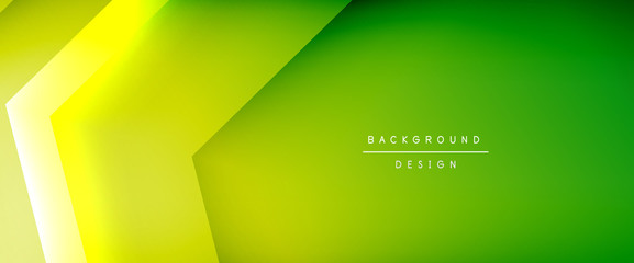 Arrow lines, technology digital template with shadows and lights on gradient background. Trendy simple fluid color gradient abstract background with dynamic straight shadow lines effect