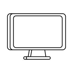 desktop computer display isolated icon