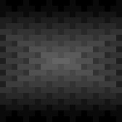 Black rectangles and squares repeat pattern background. Abstract geometric dark background vector.