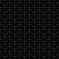 Abstract A or Y logo repeat pattern seamless background. Black polygons, rectangles and squares simple background vector.