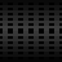 3D dark grey geometric shape repeat pattern on black background vector.