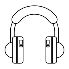 earphones audio device isolated icon