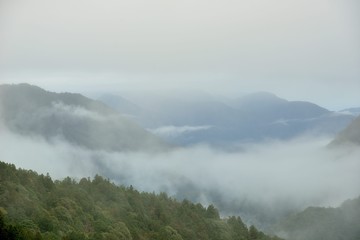 Mountain cloud landscape-Taiping Mountain in Yilan County, Taiwan.