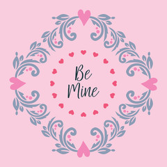 Beauty seamless leaves frame, for card template be mine. Vector