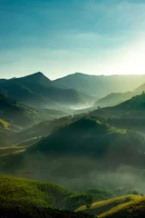 Foto op Plexiglas Morning light, mountains and nature, Thailand, Chiang Mai © Sorasak
