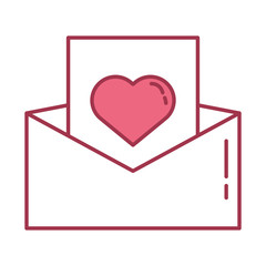 happy valentines day envelope with heart