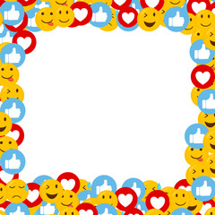 Abstract social Emotions background. vector illustration 