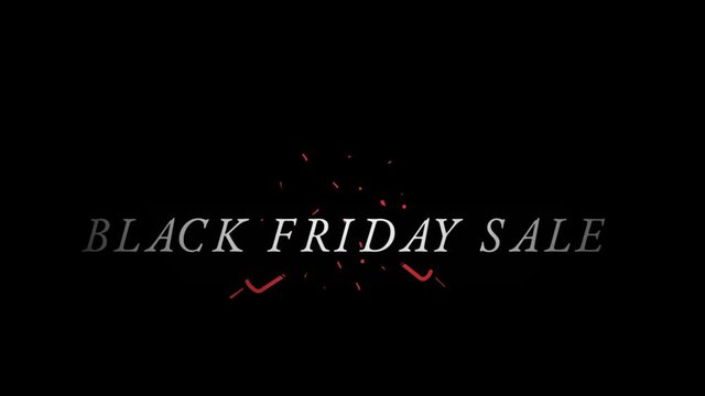  2d animation Display promotion video black friday sale online offline shopping, put image place at blank space. Energetic eye catching limited time offer letters. Template product to attract customer