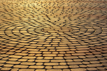 pavement close up in the sunlight