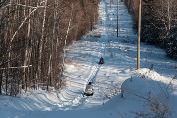 Winter outdoors activities, active rest and travel