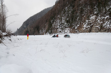 Winter outdoors activities, active rest and travel