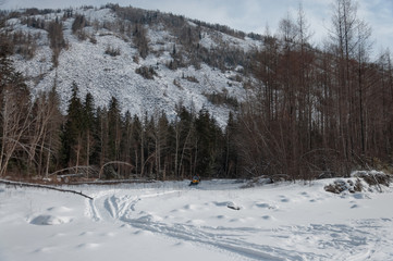 Winter outdoors activities, active rest and travel