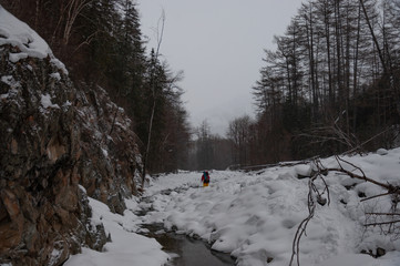 Winter outdoors activities, active rest and travel