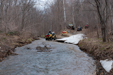 ATV travel in spring in Khabarovsk Territory