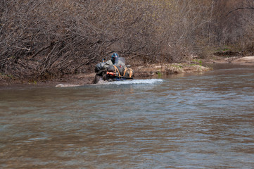 ATV travel in spring in Khabarovsk Territory