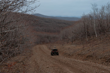 ATV travel in spring in Khabarovsk Territory
