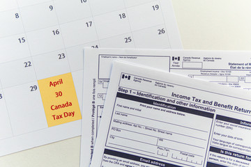 April 30 - Canada Tax Day . Deadline to submit Personal Income Tax Returns