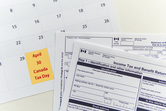 April 30 - Canada Tax Day . Deadline To Submit Personal Income Tax Returns