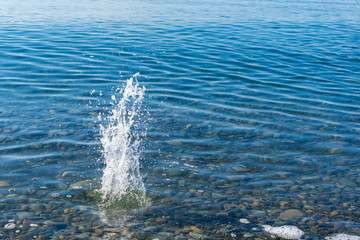 Image of a splash at sea.