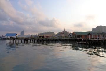 Naklejka premium Ban Saray harbor fishing village Thailand