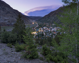 Georgetown colorado from an overlook in Guanella Pass road