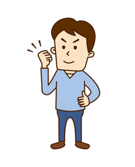03_01_若者A_男性_ガッツポーズ