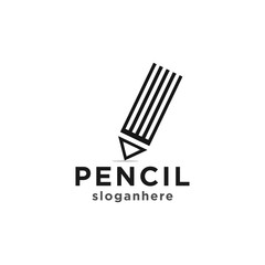 pencil icon logo design vector
