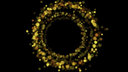 New Year golden bokeh particles abstract background