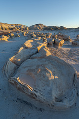 Bisti badlands, De-na-zin wilderness area, New Mexico, USA. Fantastic landscapes.