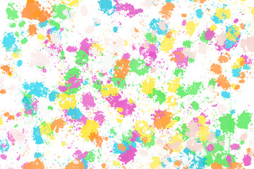 Colorful of ink splash painting on white paper background. Watercolor. Art design. Can be use for any card or advertising.