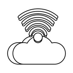 cloud computing server with wifi signal