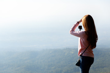 female travel outdoor lifestyle freedom